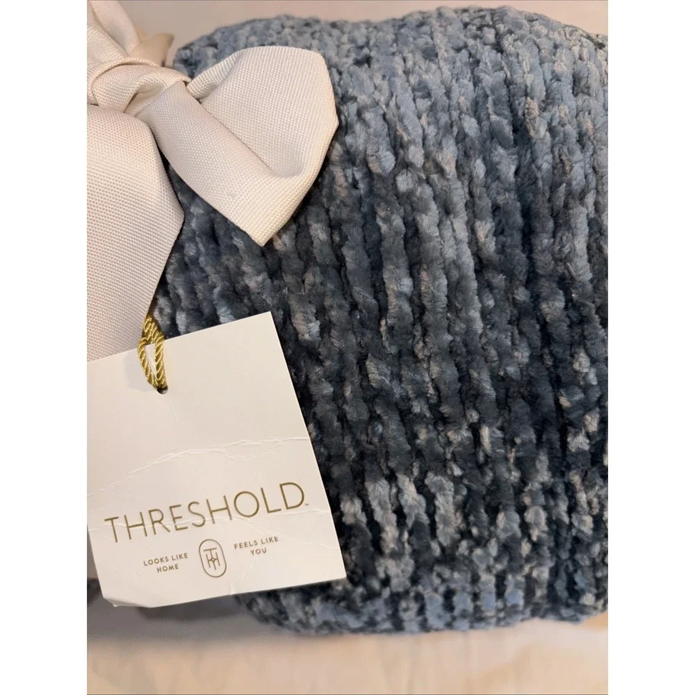 Threshold Chenille Throw In Blue 50 x 60 In